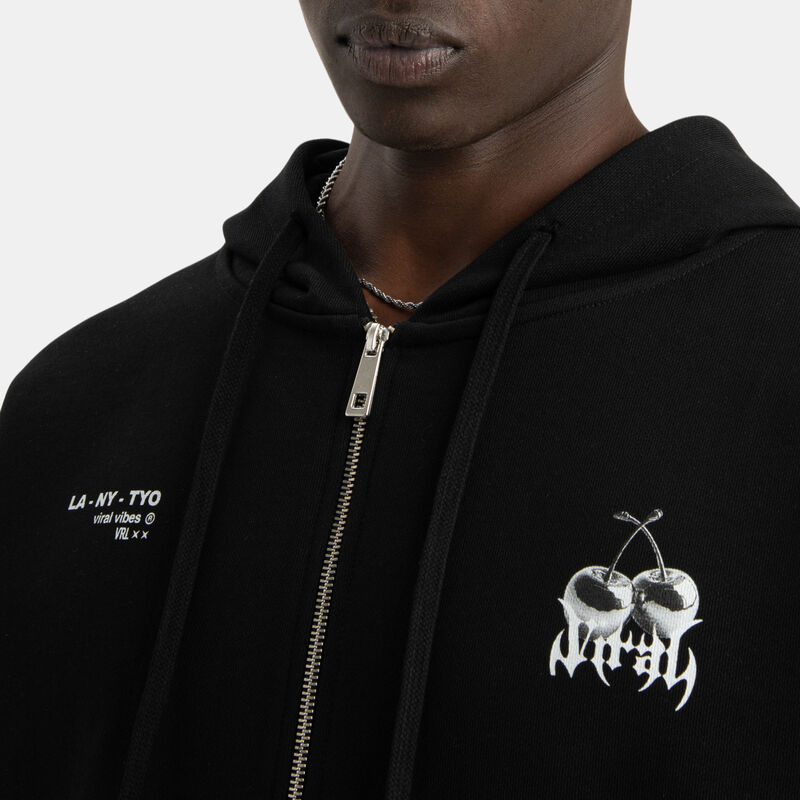 Felpa con zip VRL Chrome Pack, nero/argento