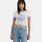 T-shirt Jordan Slim Crop, beige/celeste