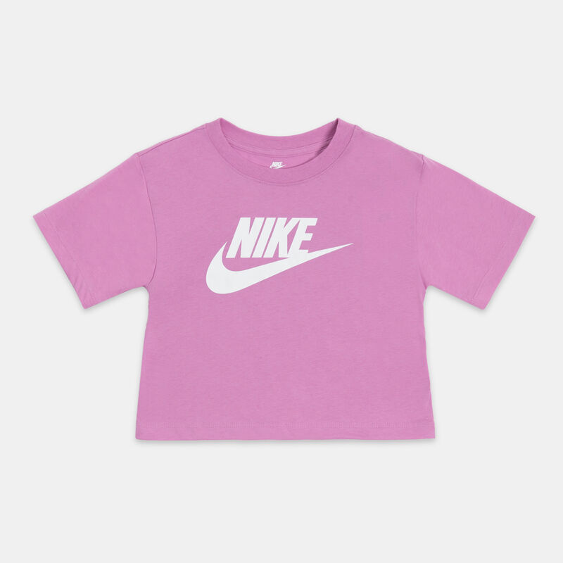 T-shirt Nike Sportswear Club Boxy, rosa/bianco