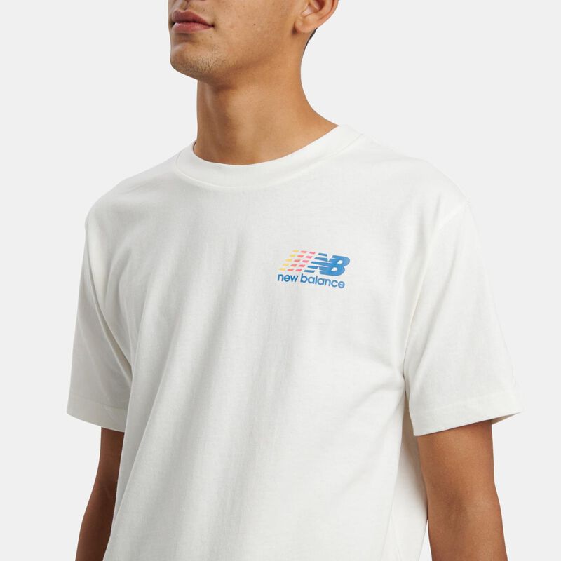 T-shirt New Balance Athletics Multi Color Logo, bianco/multicolor