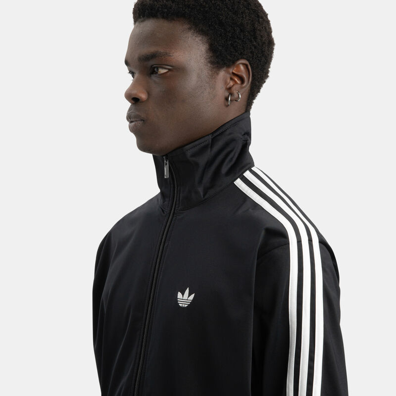 Felpa con zip adidas Firebird, nero/bianco