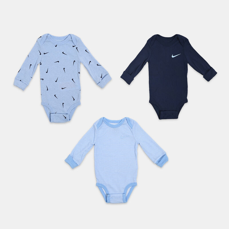 Body Nike Swoosh neonati (3 pz), azzurro/blu