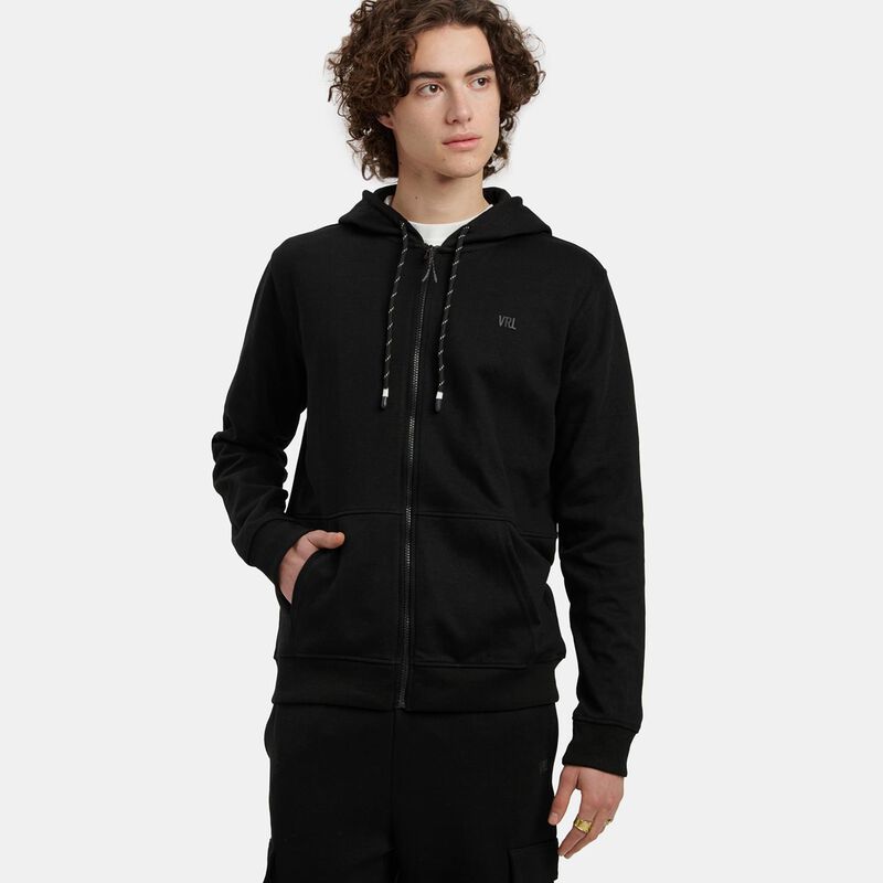 Felpa con zip VRL Interlock Pack, nero