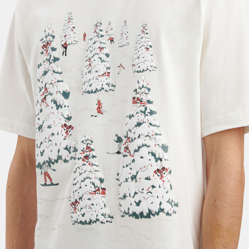 T-shirt Jordan Brooklyn Snowscape, beige/multicolor