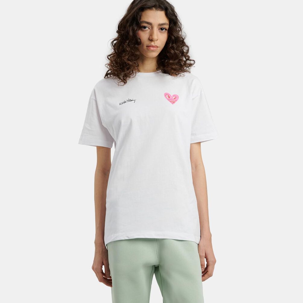 T-shirt Speedy Tee Keith Haring, bianco/rosa/nero