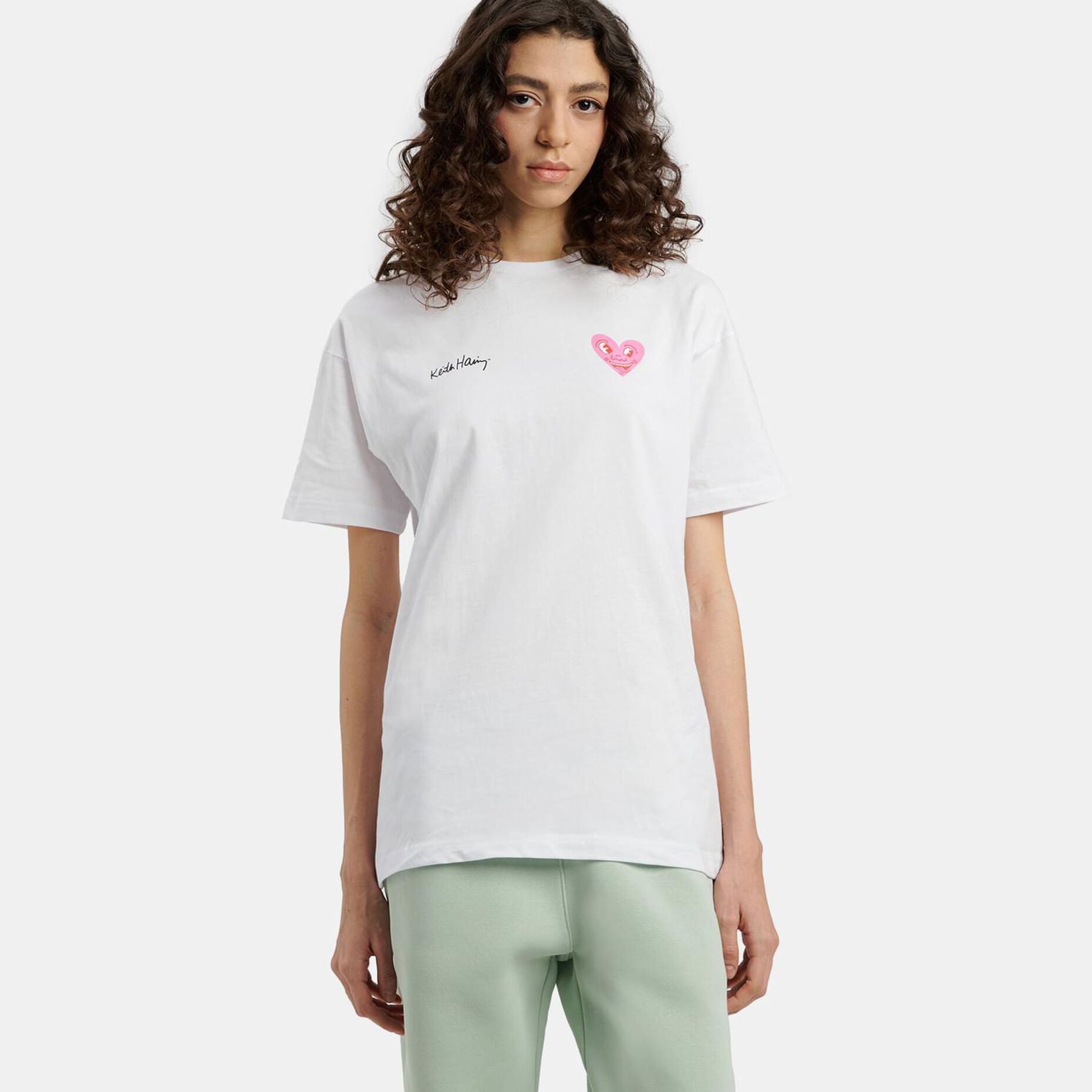 T-shirt Speedy Tee Keith Haring, bianco/rosa/nero