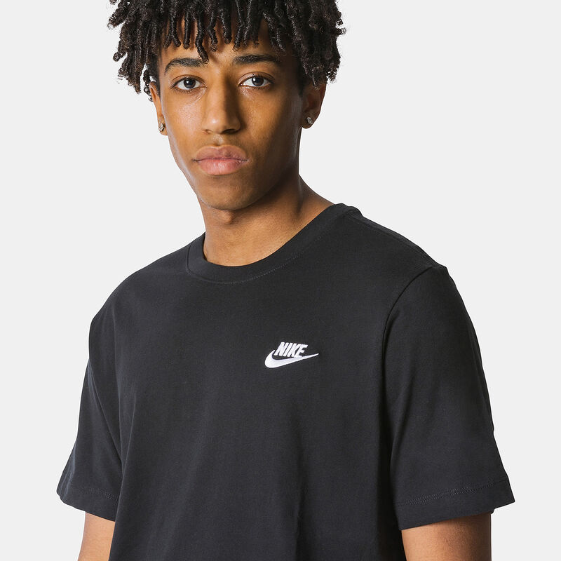 T-shirt Nike Sportswear Club, nero/bianco
