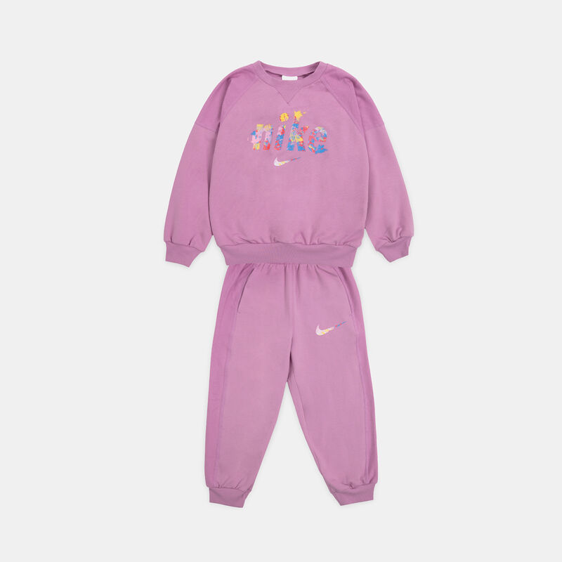 Completo Nike Crew Set bambini, rosa/multicolor