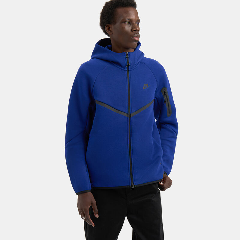 Felpa con zip Nike Sportswear Tech Fleece Windrunner, blu/nero