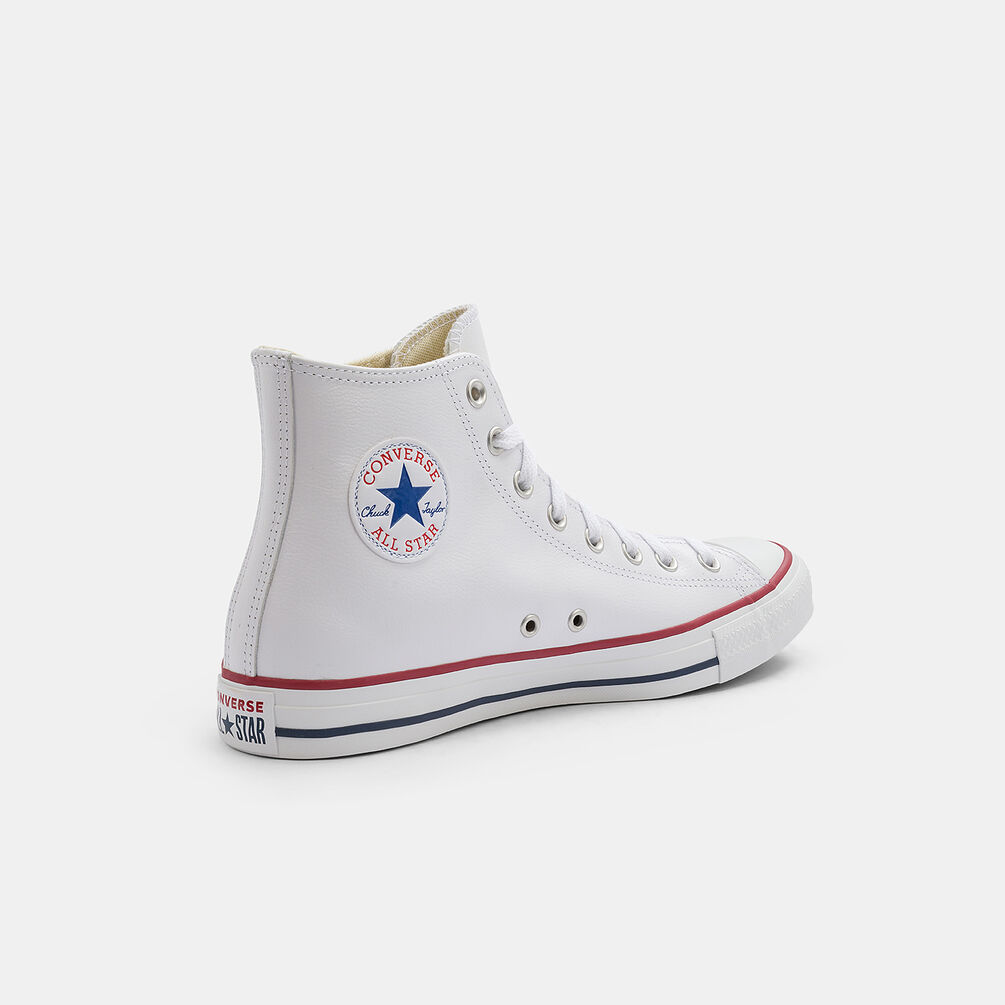 Converse Chuck Taylor All Star Leather Hi, bianco/rosso/blu