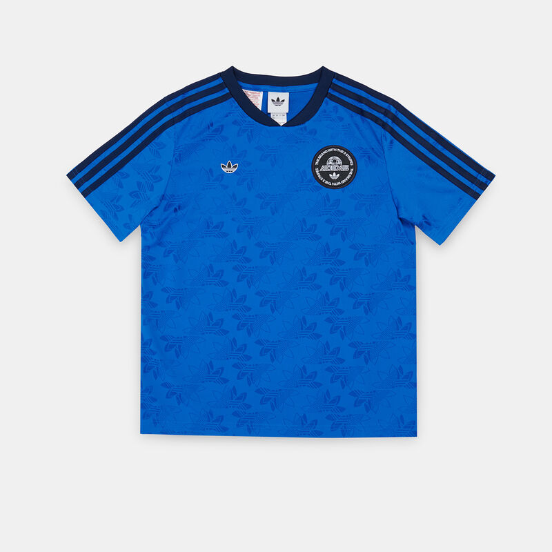 T-shirt adidas Football Tee ragazzi, blu/nero/bianco
