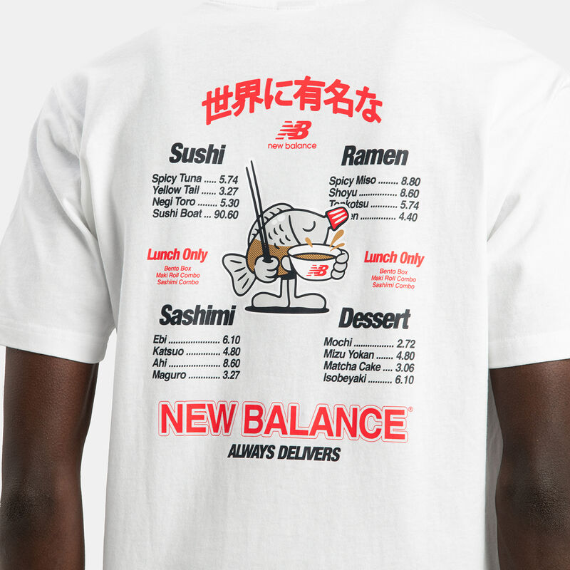 T-shirt New Balance Ramen, bianco/rosso/nero