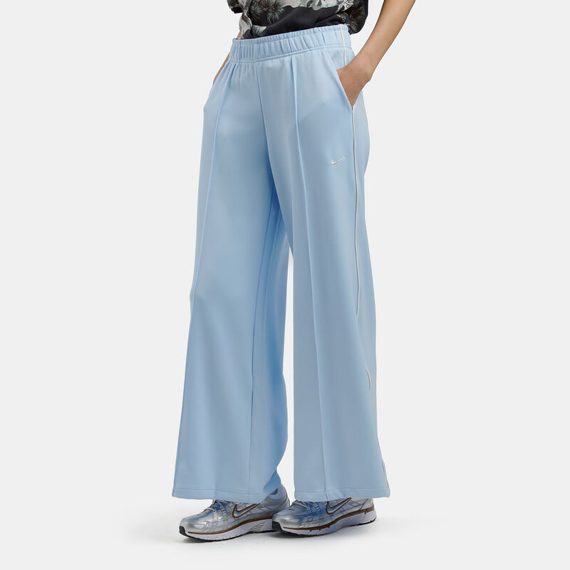 Pantaloni Nike Sportswear Track Wide Leg, azzurro/bianco