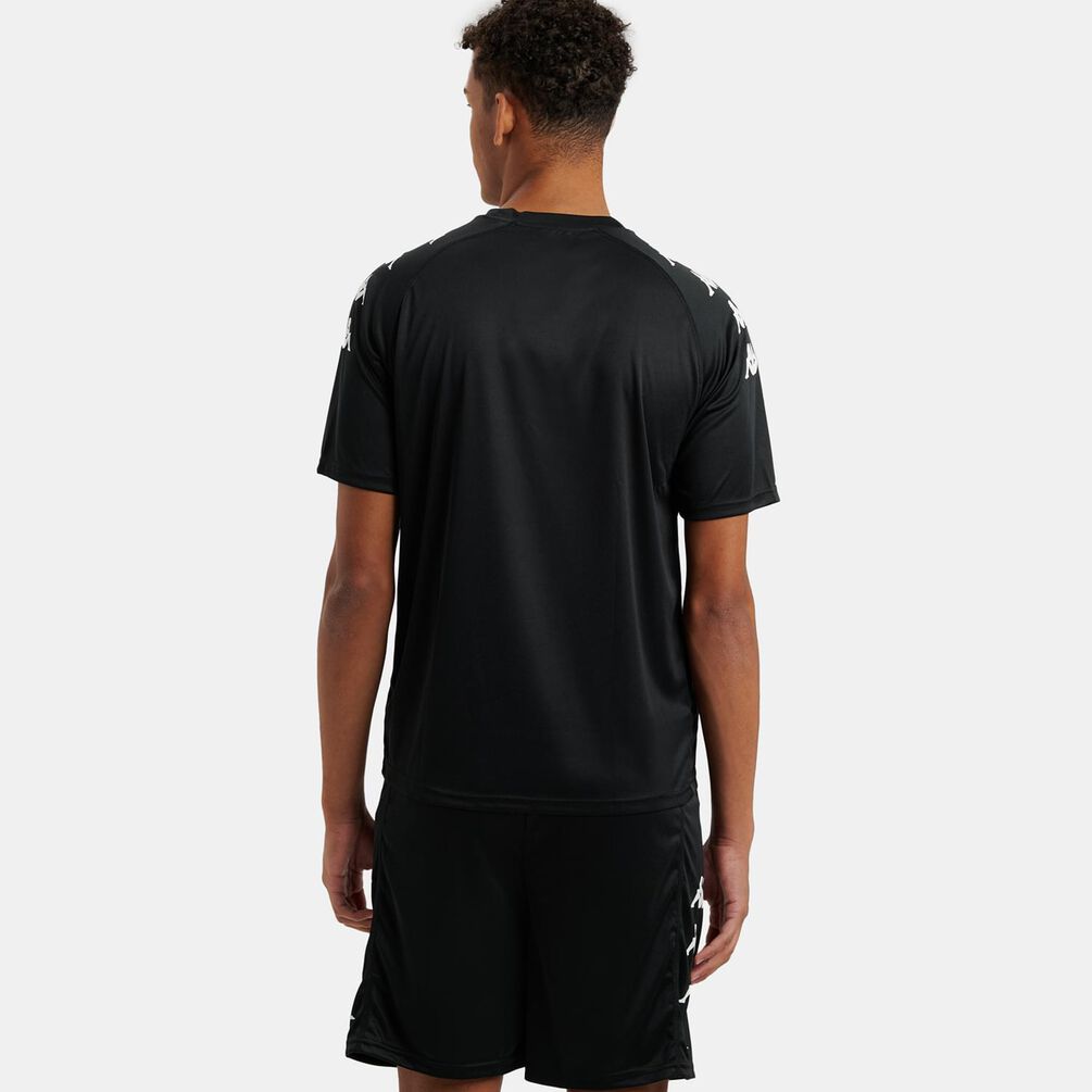 T-shirt Kappa Castolo, nero/bianco