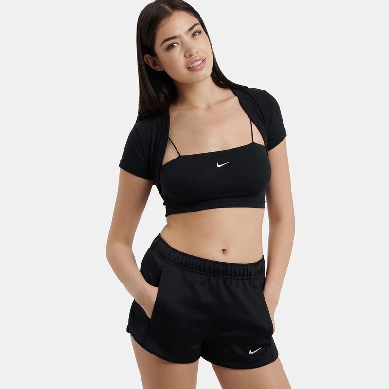 Top Nike Sportswear Chill Knit 2in1, nero/bianco