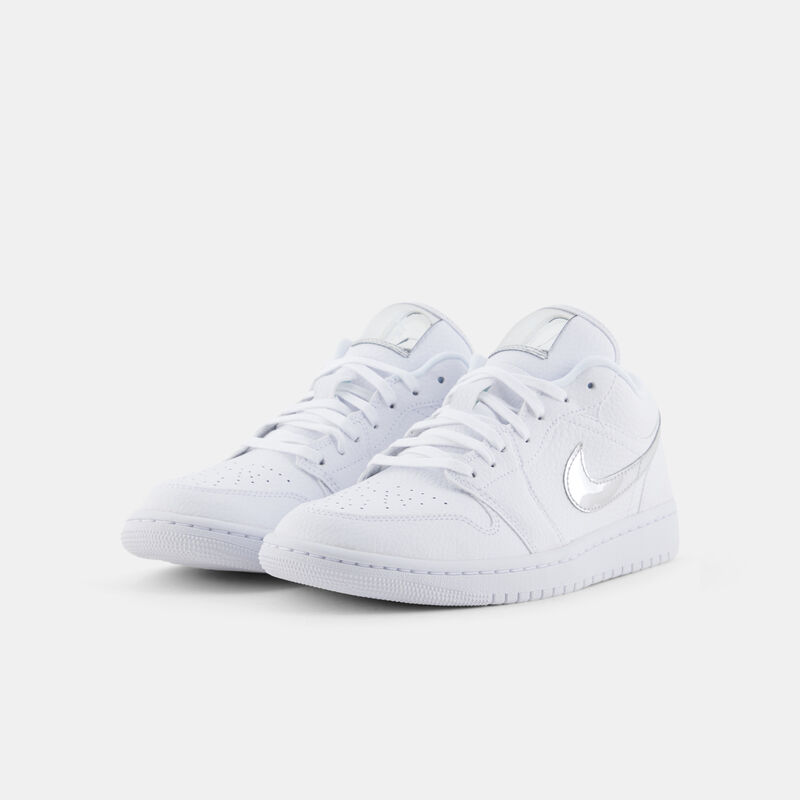 Air Jordan 1 Low SE White Metallic Silver (W), bianco/argento