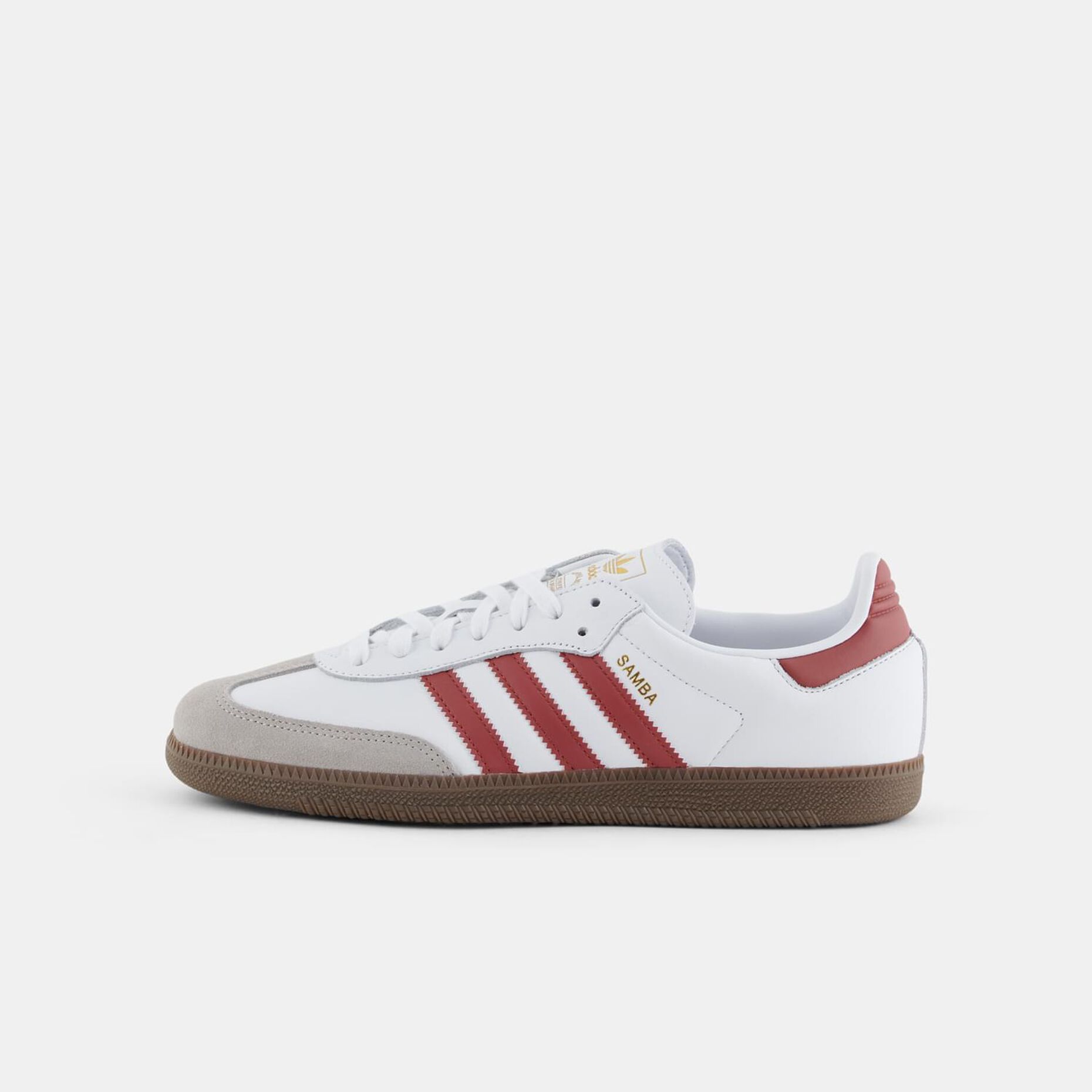 adidas Samba OG, bianco/bordeaux/marrone