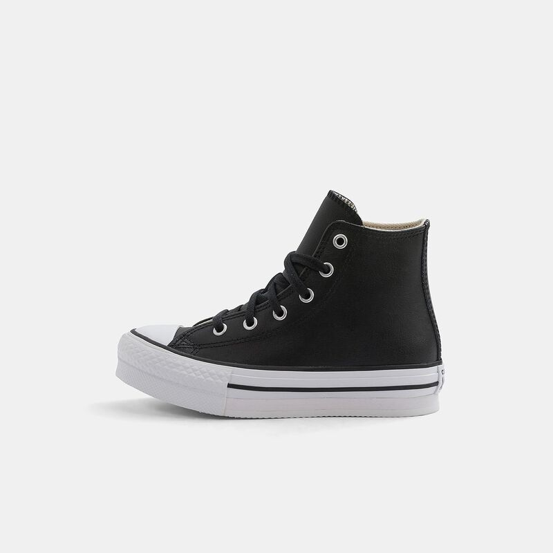 Converse Chuck Taylor All Star Lift Platform Leather, Nero/bianco