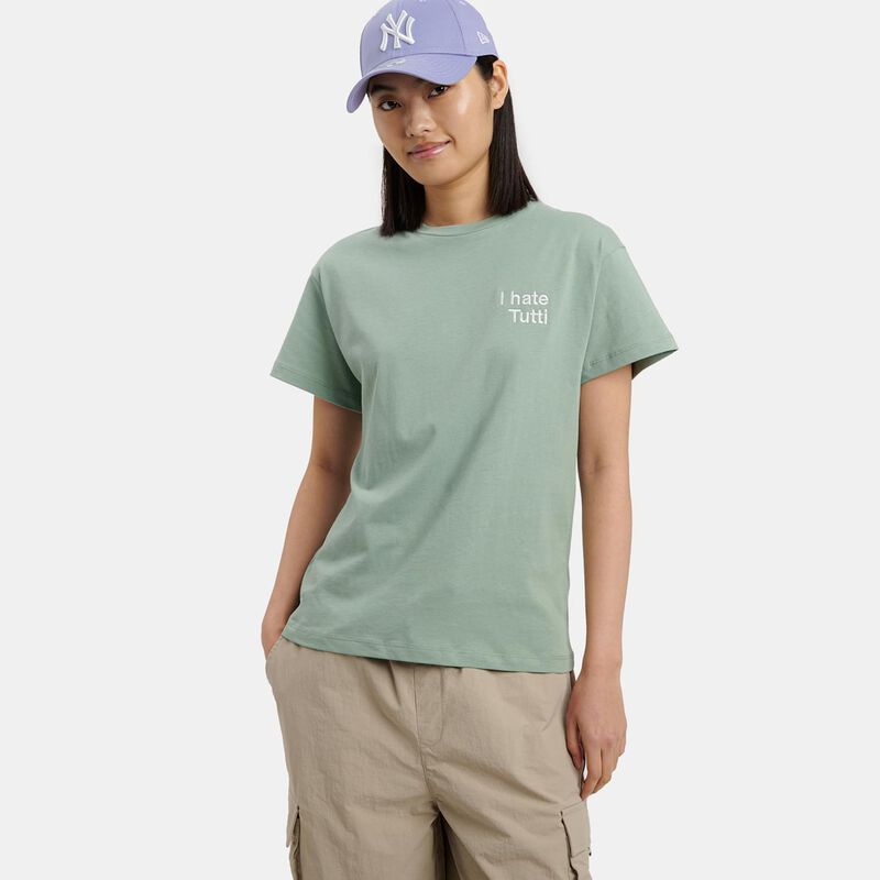T-shirt VRL Helvetica, verde/bianco