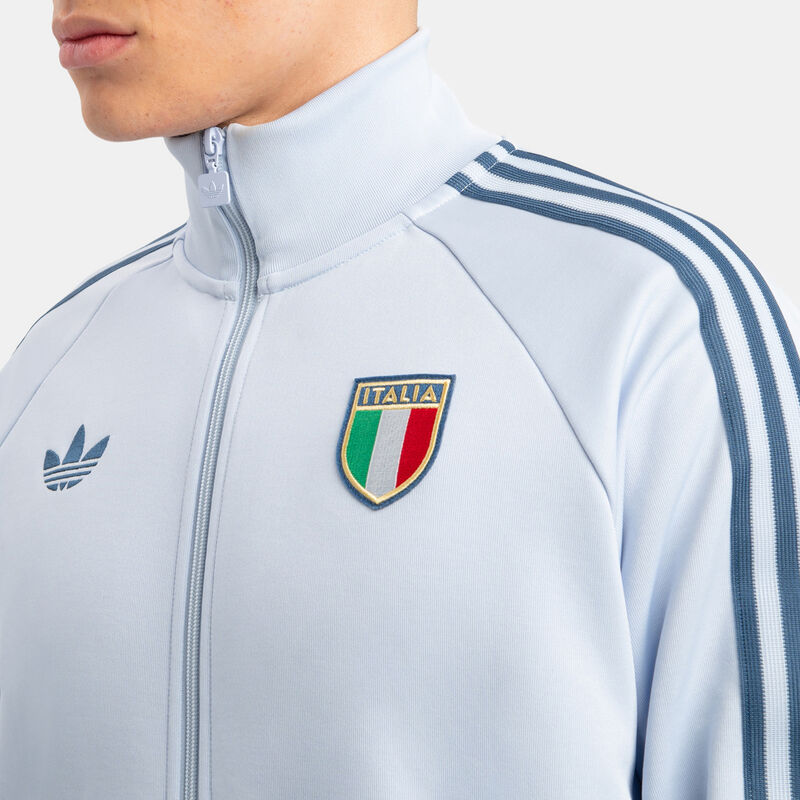 Felpa con zip adidas Italy Originals Track Top, azzurro/blu