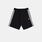 Short adidas 3-Stripes ragazzi, nero/bianco