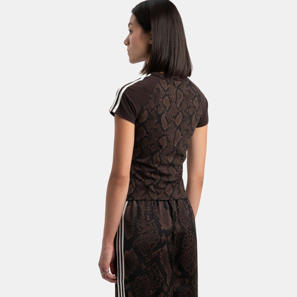 T-shirt adidas Snake Print, animalier/marrone
