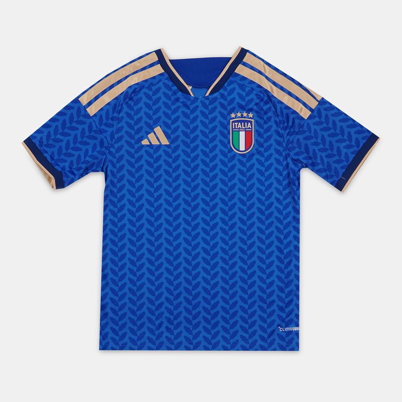 T-shirt adidas Home Italia 26 bambini, azzurro/oro