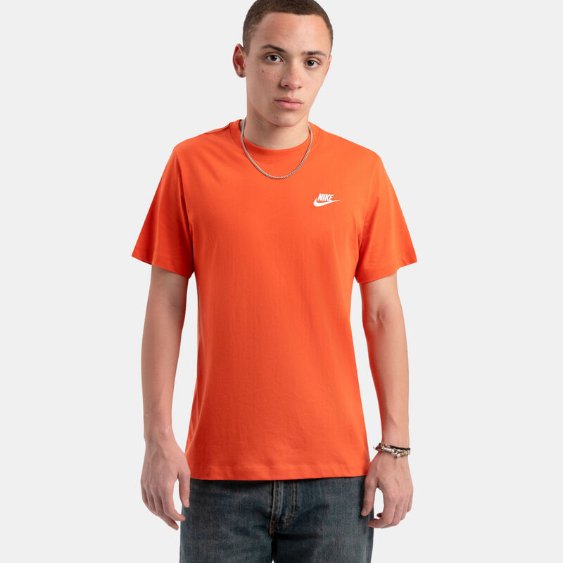 T-shirt Nike Sportswear Club, arancione/bianco
