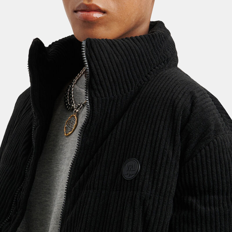 Giacca VRL Puffer Corduroy, nero