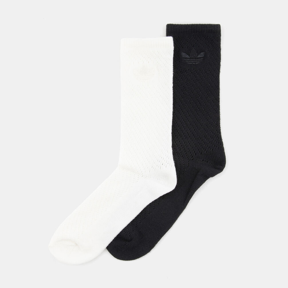 Calzini adidas Crochet Crew (2 paia), bianco/nero