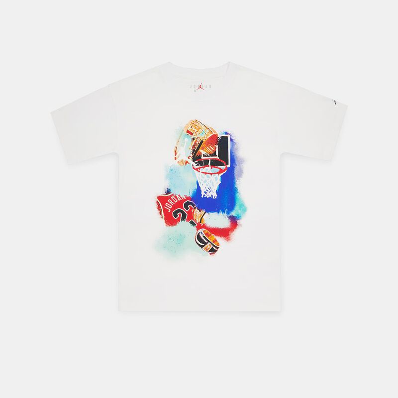 T-shirt Jordan ragazzi, bianco/multicolor