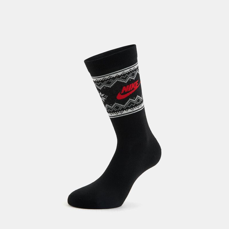 Calzini Nike Everyday Essentials Fair Isle (1 paio), nero/rosso/beige
