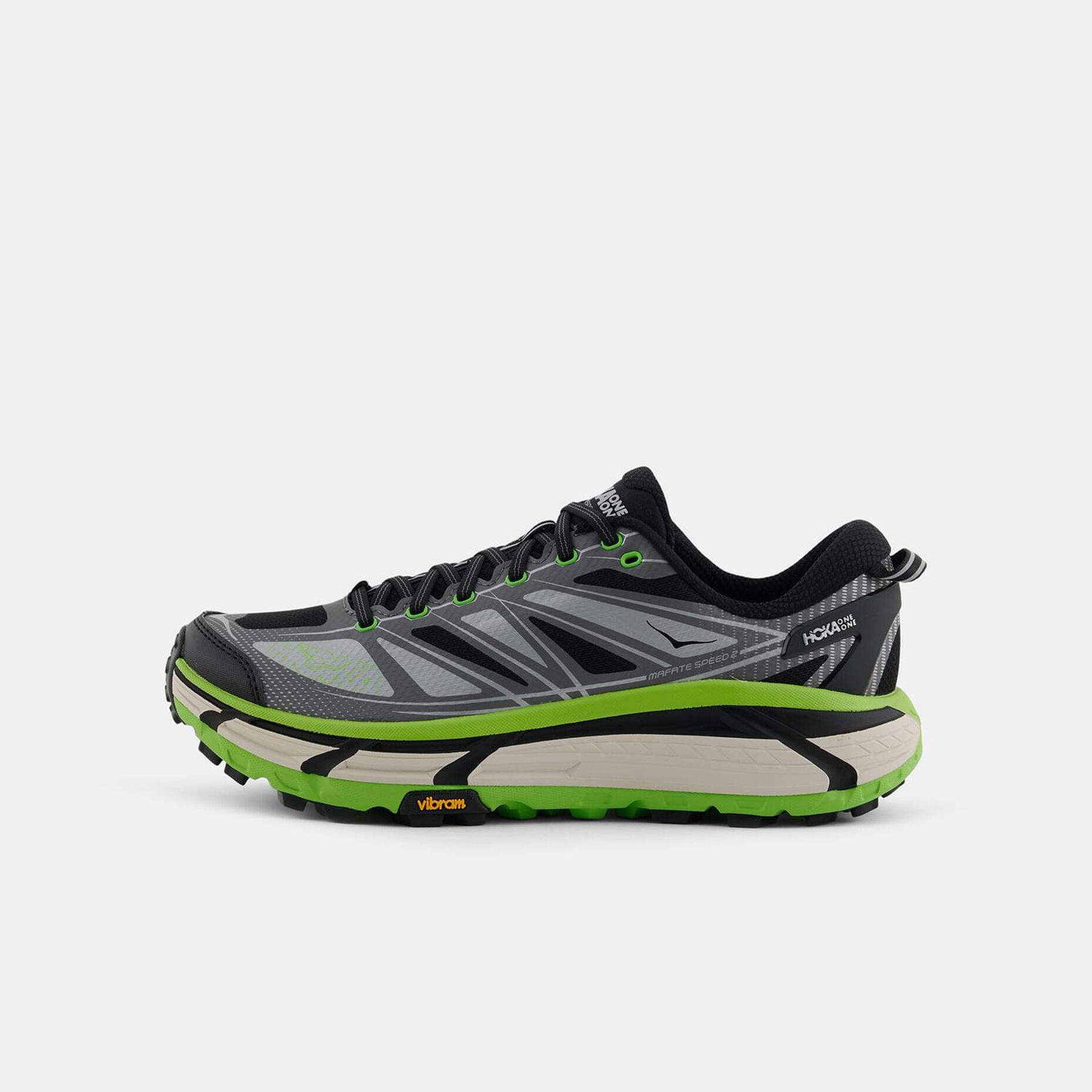 Hoka Mafate Speed 2, grigio/nero/verde