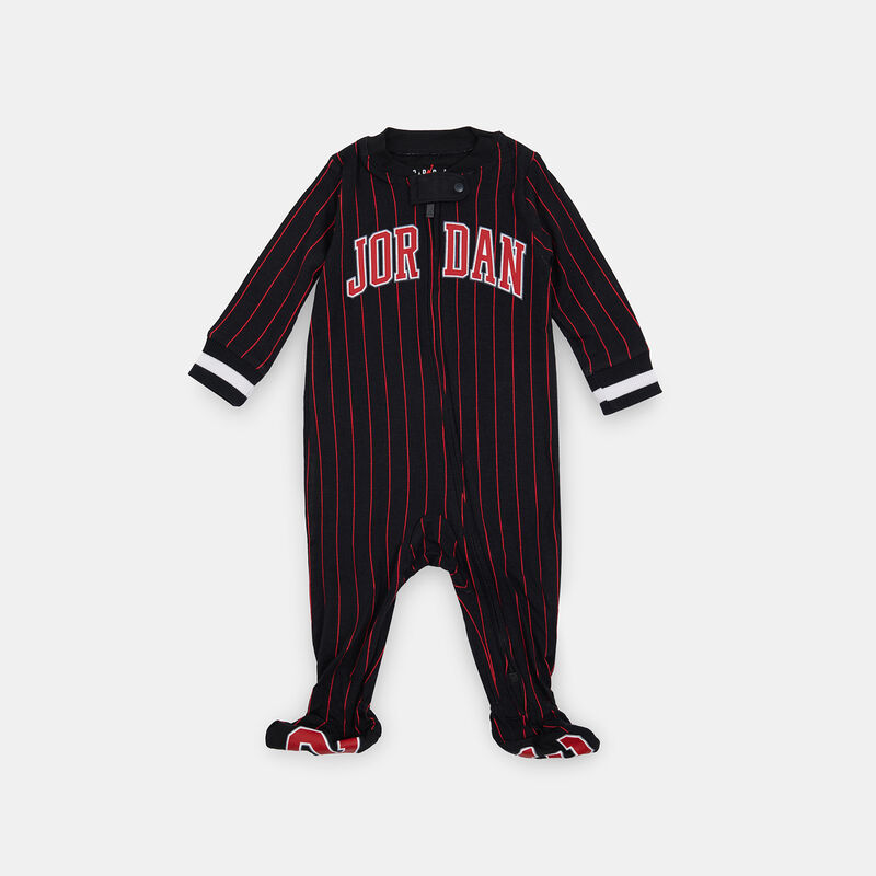 Completo Jordan Footed Coverall neonati, nero/rosso/bianco