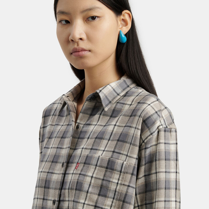 Camicia Levi's Western Harlie, beige/grigio