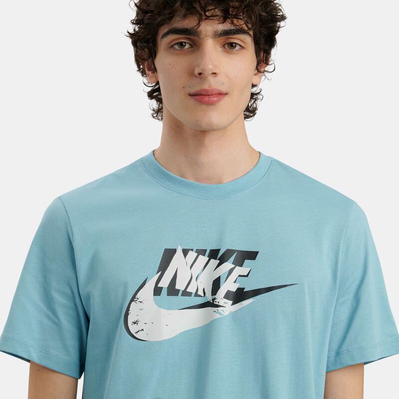 T-shirt Nike Sportswear Futura, celeste/nero/bianco