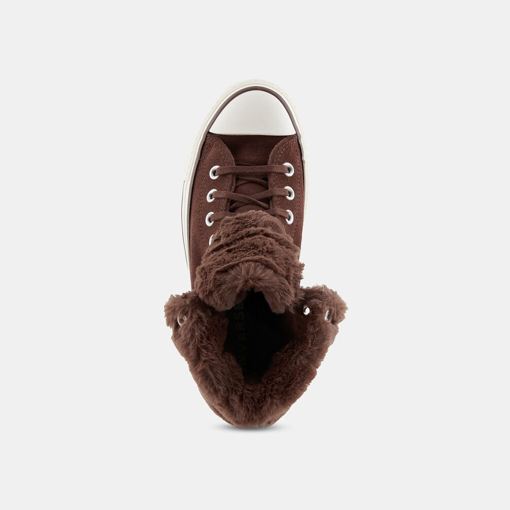 Converse Chuck Taylor All Star Fold-Over Lift Platform XHi, marrone/beige