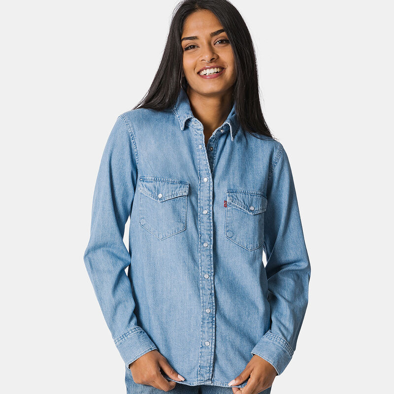 Camicia Levi's Iconic Western, celeste