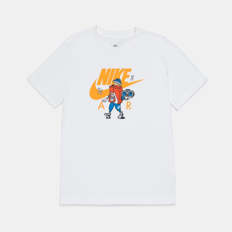 T-shirt Nike Sportswear Boxy ragazzi, bianco/giallo/blu