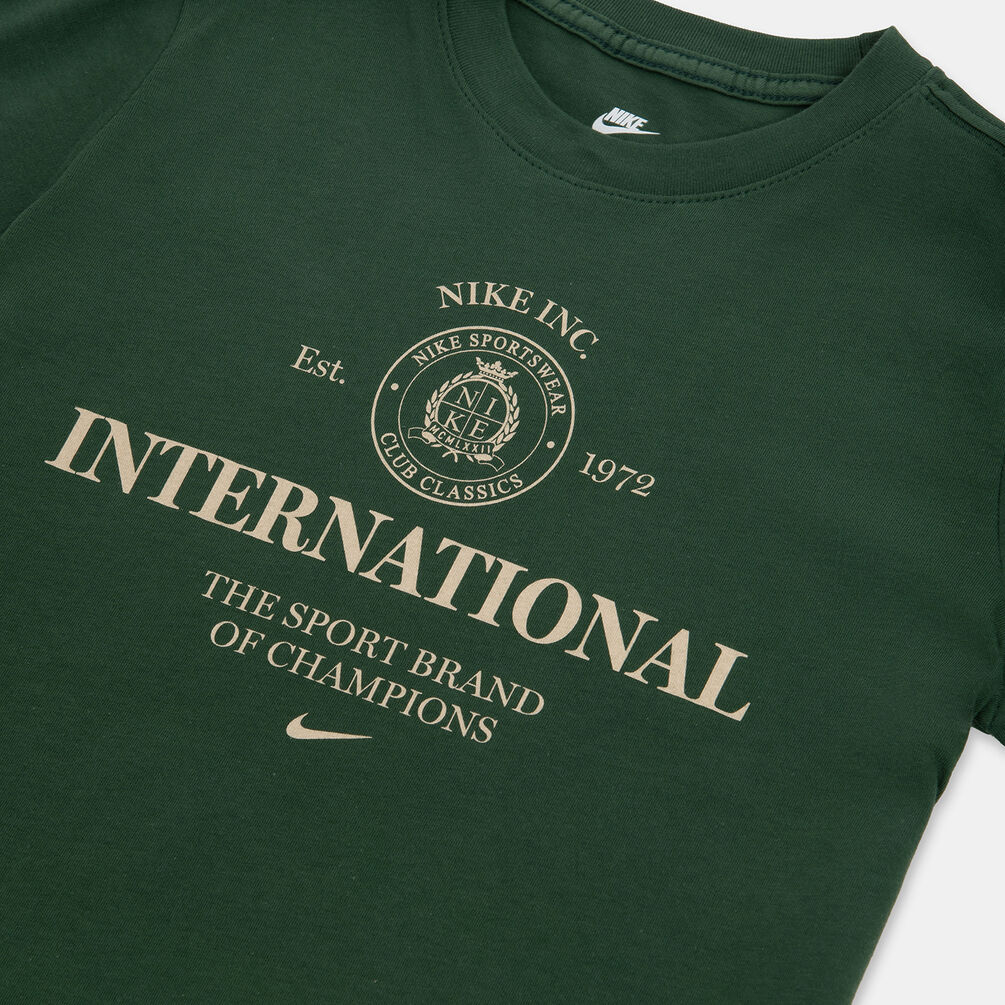 T-shirt Nike Sportswear Rules ragazzi, verde/beige