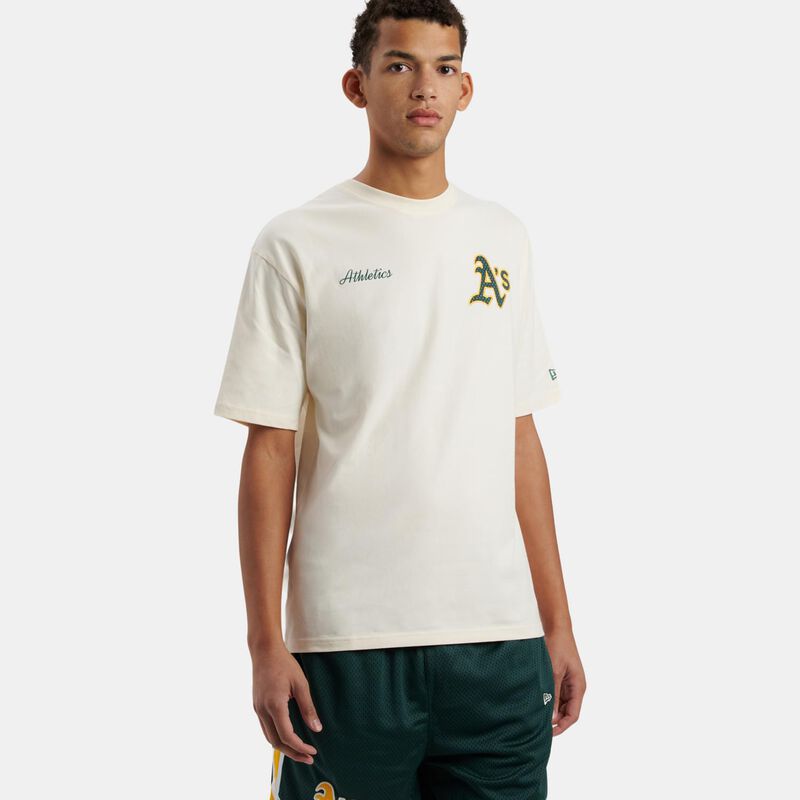 T-shirt New Era MLB Mesh SMU, bianco/verde/giallo
