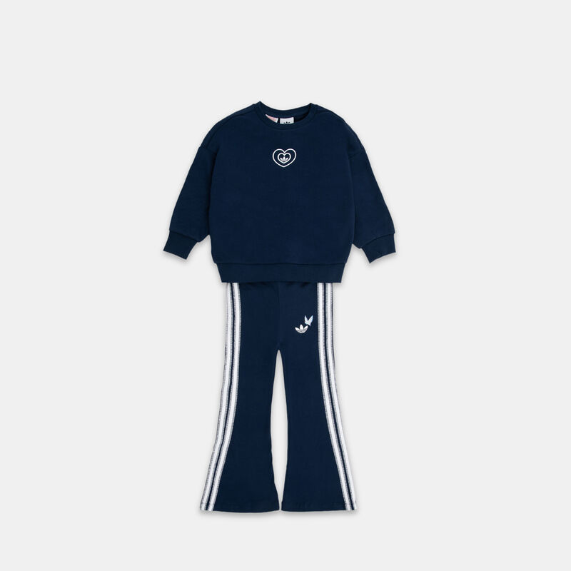 Completo adidas Disney Crew Flared Leggings Set bambini, blu/multicolor