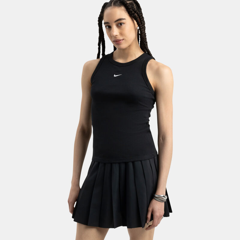 Canotta Nike Sportswear Ribbed, nero/bianco