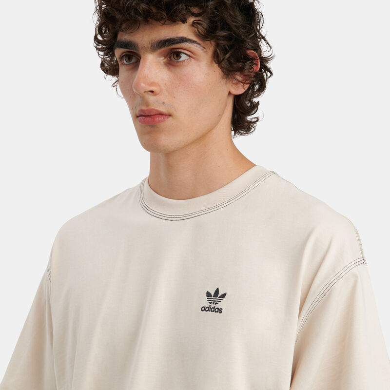 T-shirt adidas Trefoil Essentials, beige/nero