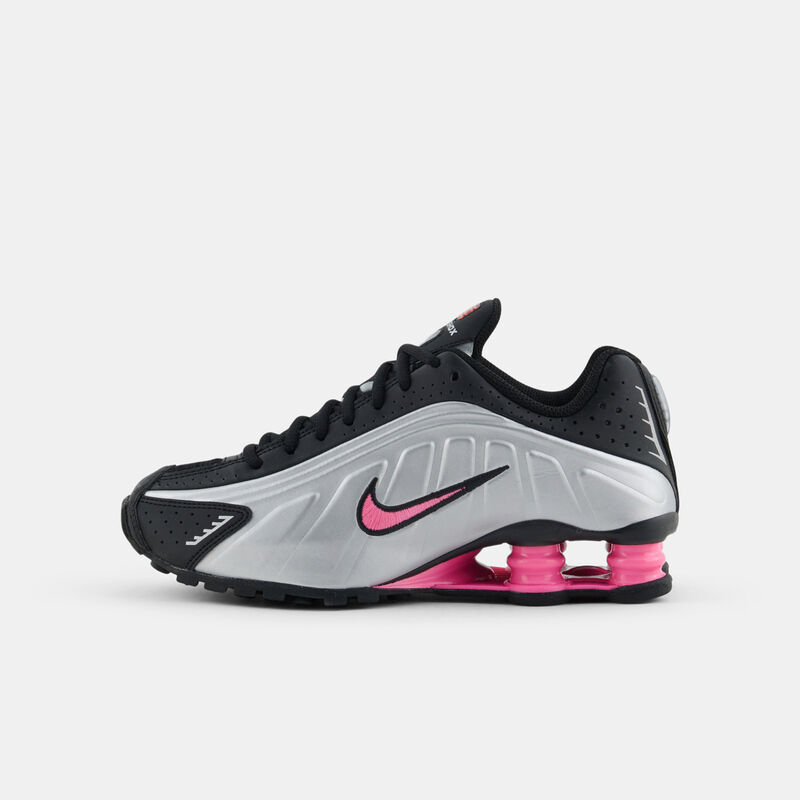 Nike Shox R4 (GS), argento/nero/rosa