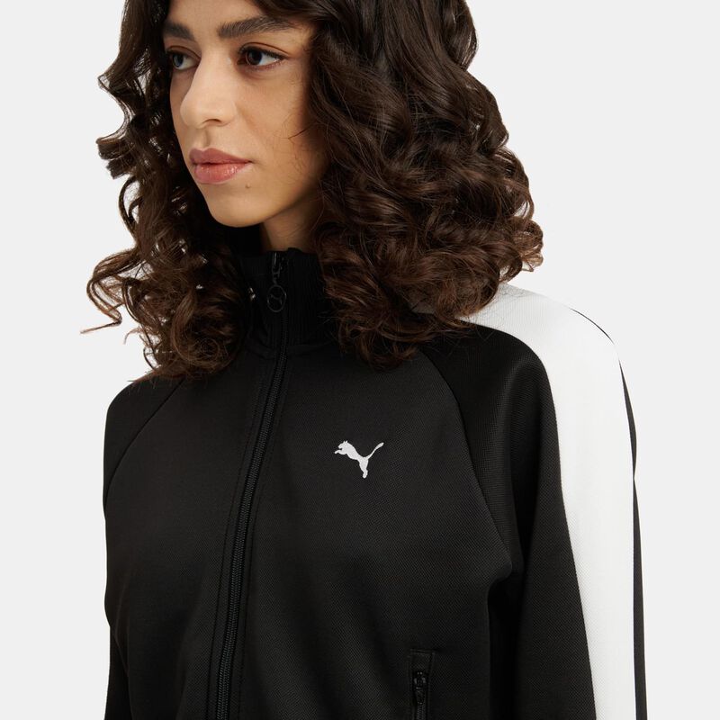 Felpa con zip Puma T7 ALWAYS ON, nero/bianco