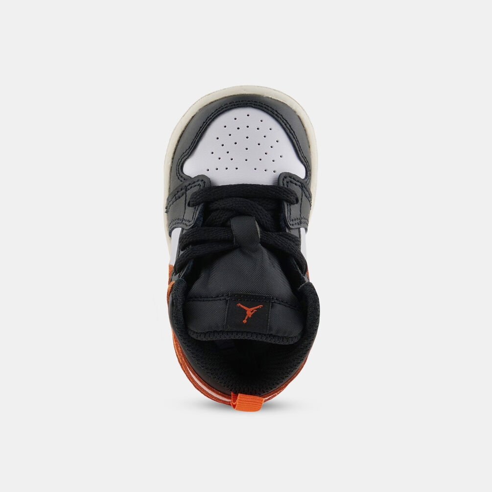 Air Jordan 1 Mid Black Toe Starfish (TD), arancione/nero/bianco
