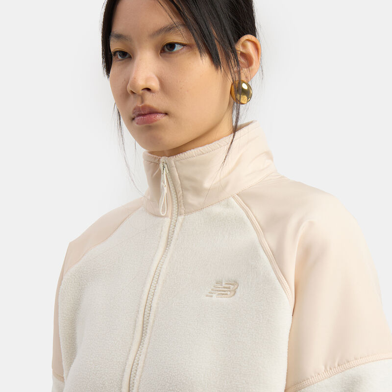 Giacca New Balance High Pile Fleece, beige