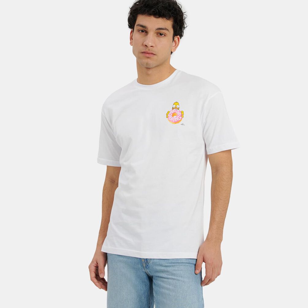 T-shirt Speedy Tee The Simpsons, bianco/giallo/rosa