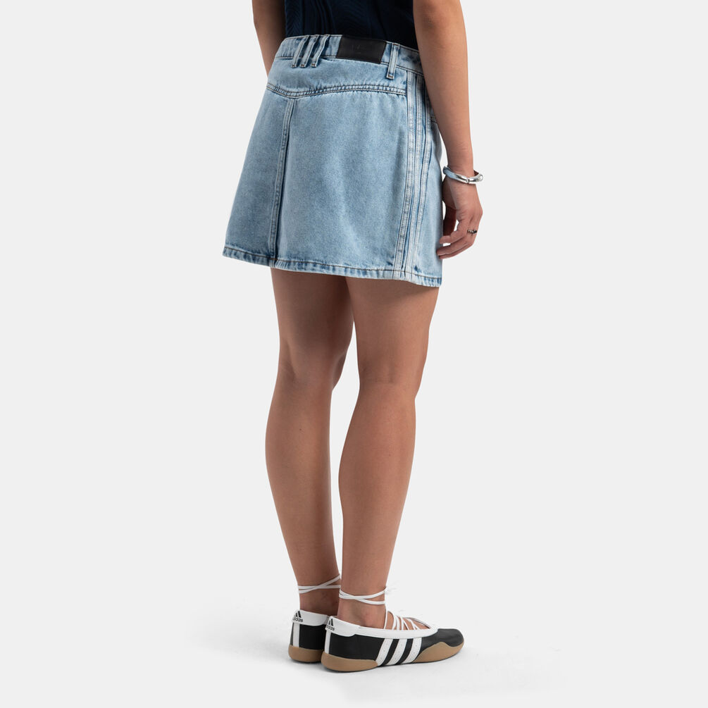 Gonna adidas Mid Rise Denim, azzurro